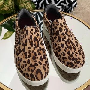 Dr scholls loafer sneaker leopard print